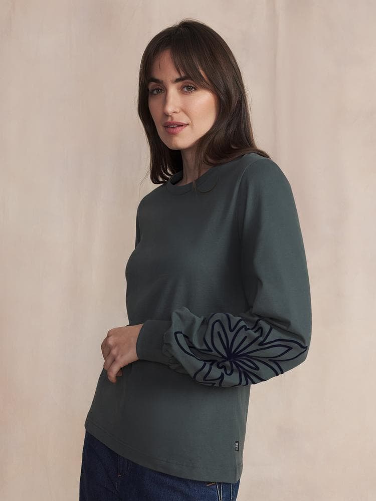 T-shirt manches longues Beckytee - Couleur vert - Pour Femme - TBS - Taille S