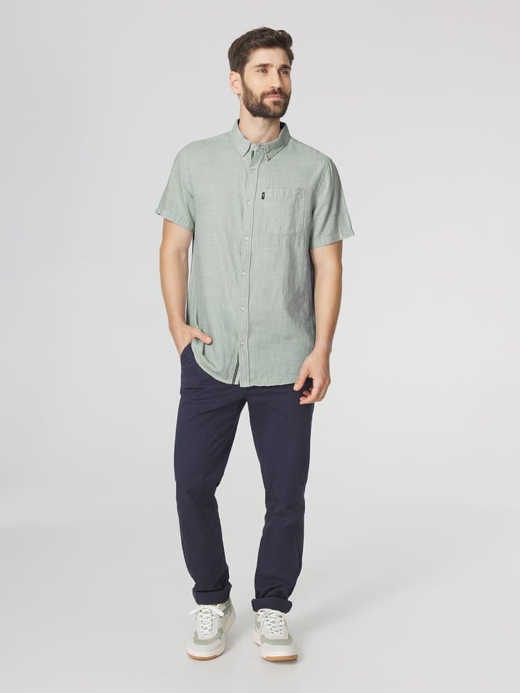 Chemise manches courtes Calelcha - Couleur vert - Pour Homme - TBS - Taille XL