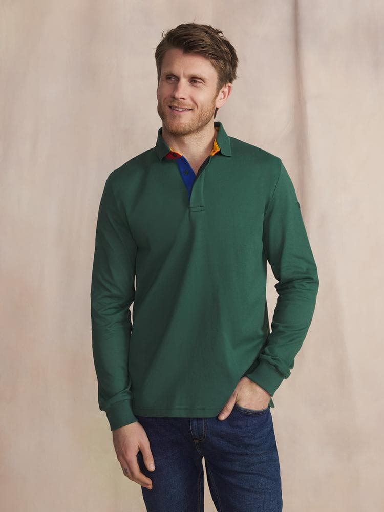 Polo manches longues Jonnapol - Couleur vert - Pour Homme - TBS - Taille S