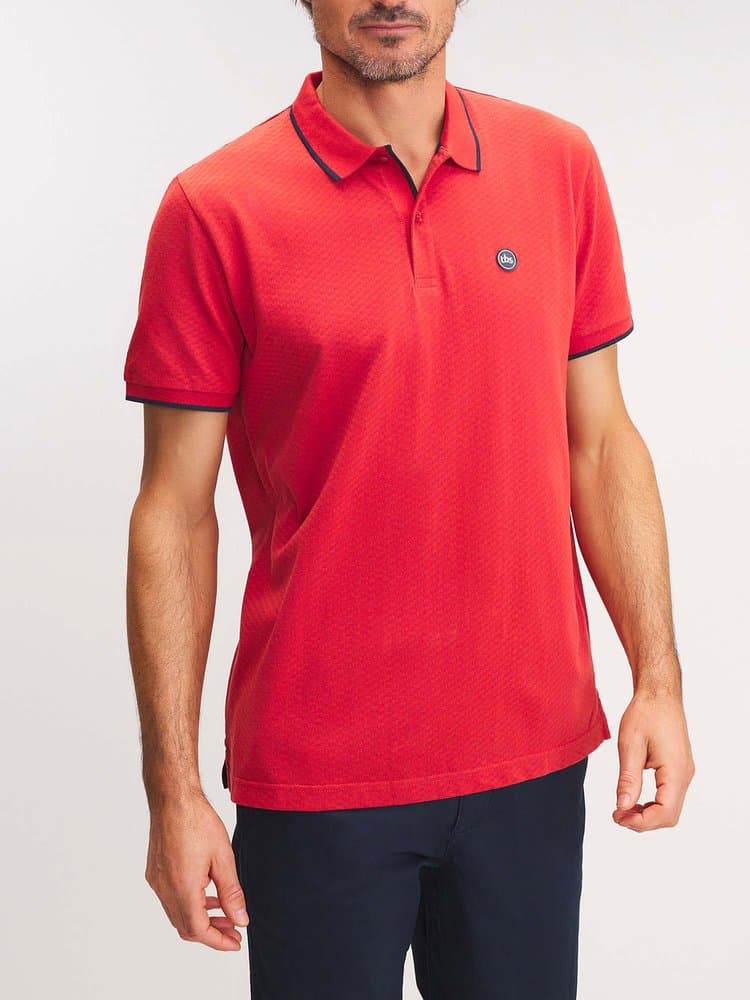 Polo manches courtes Norygpol14116 - Couleur rose/rouge - Pour Homme - TBS - Taille XXL