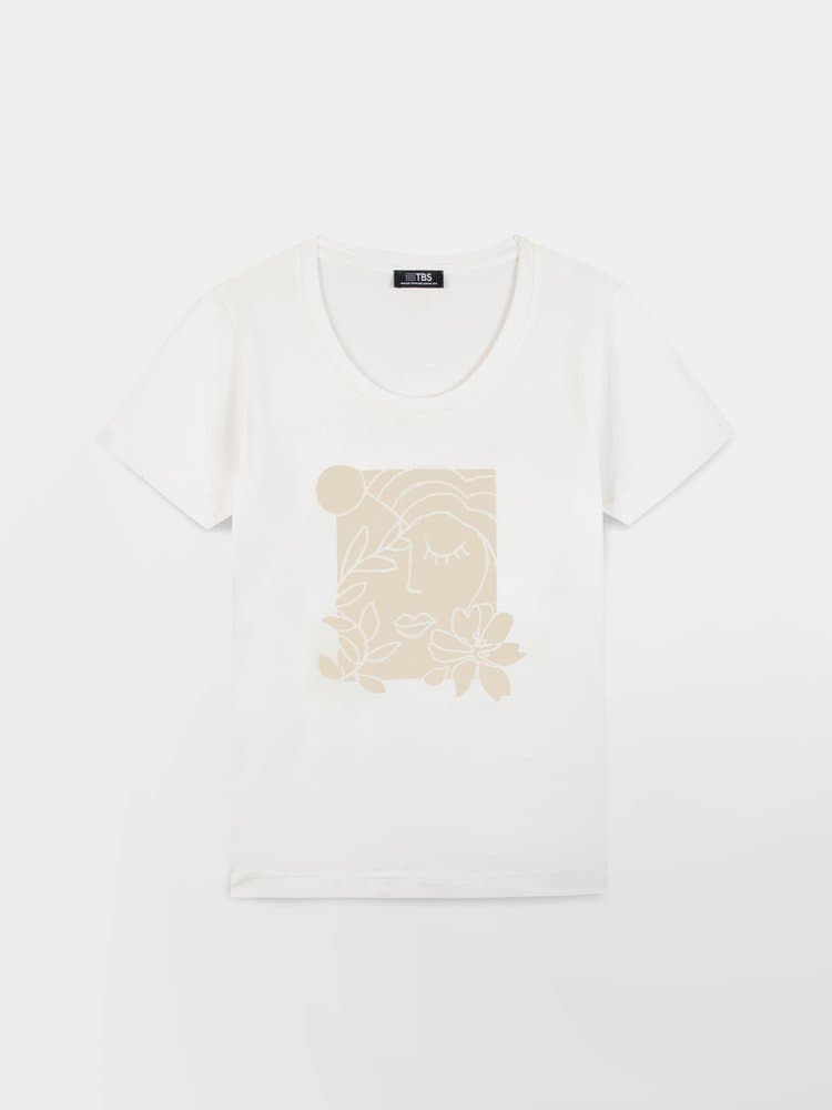 T-shirt manches courtes Osiattee - Couleur blanc/ecru - Pour Femme - TBS - Taille L