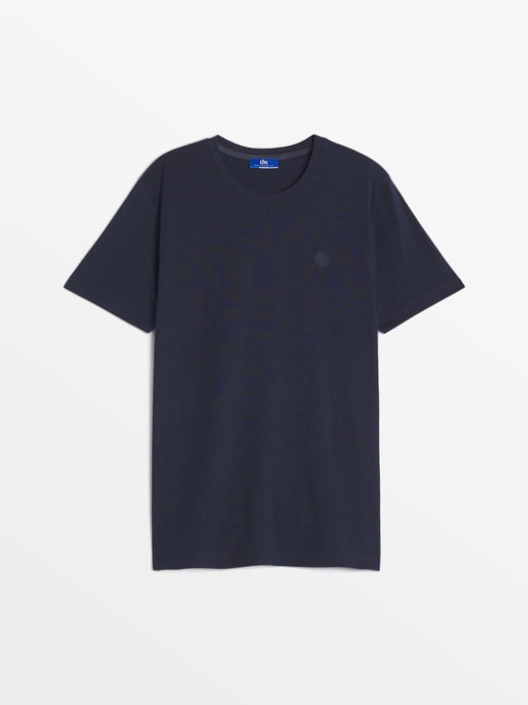 T-shirt manches courtes Pieretee - Couleur bleu marine - Pour Homme - TBS - Taille 4XL