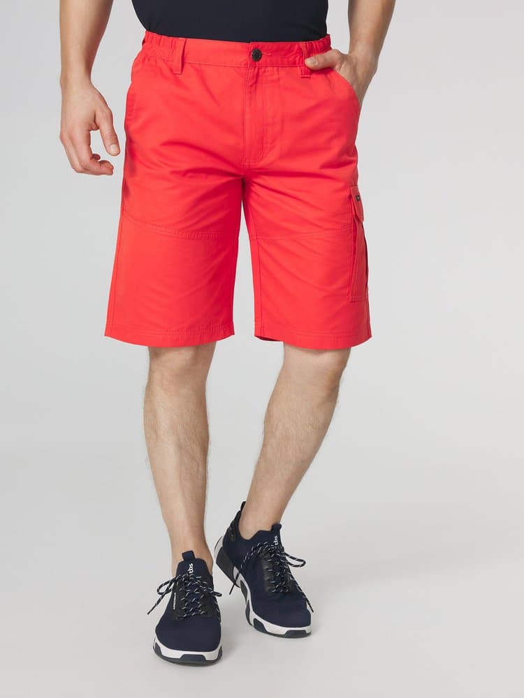 Bermuda ceinture semi-élastiquée avec passants Fuppaber - Couleur rose/rouge - Pour Homme - TBS - Taille 42