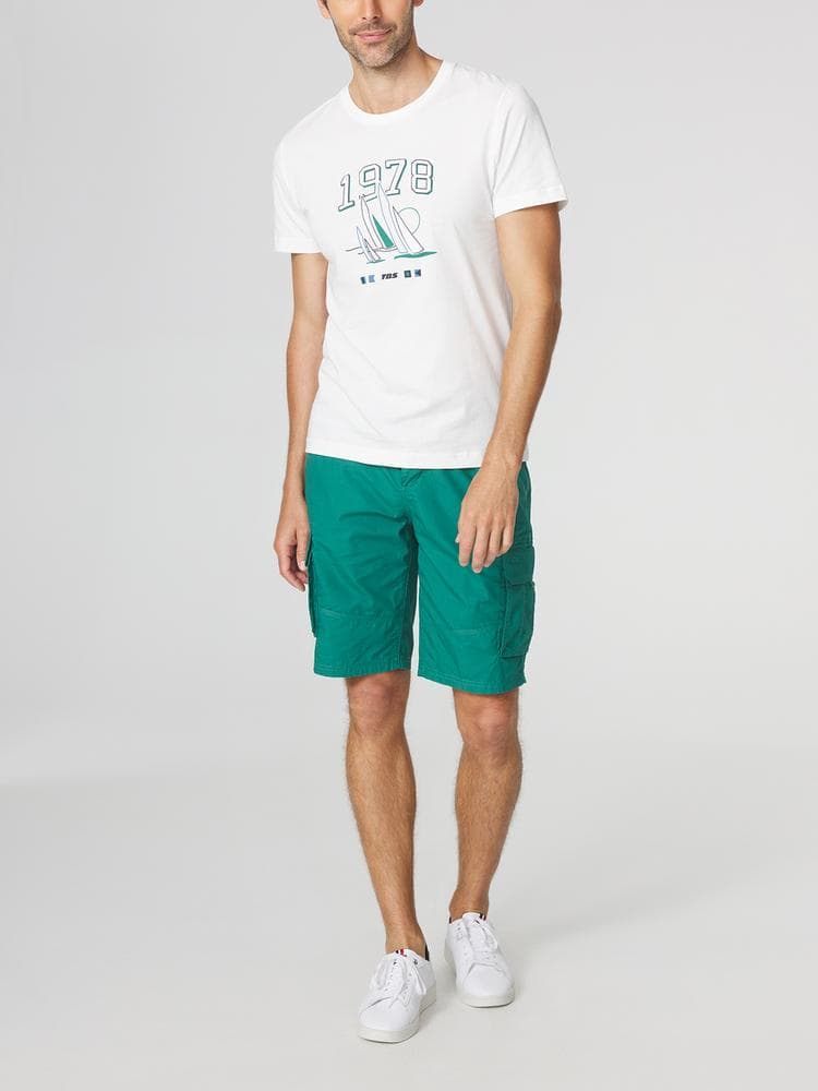 T-shirt manches courtes Hervetee - Couleur blanc/ecru - Pour Homme - TBS - Taille S