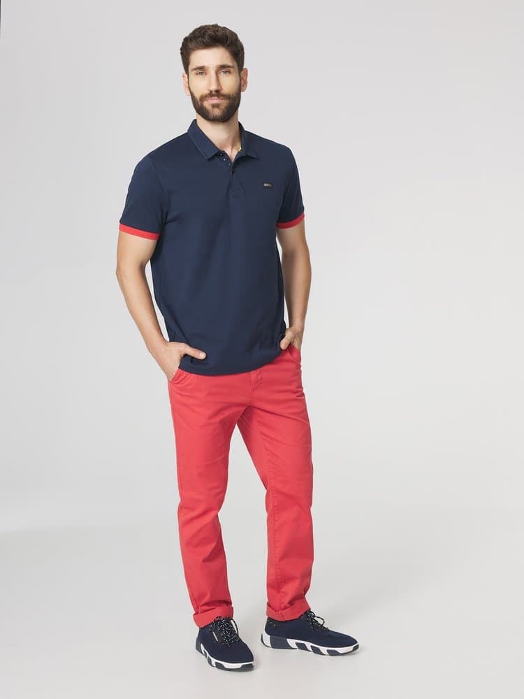 Polo manches courtes Barzopol - Couleur bleu marine - Pour Homme - TBS - Taille 3XL