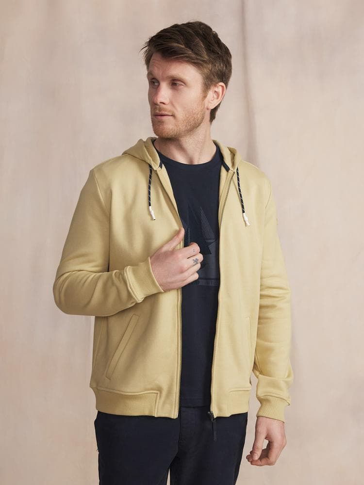 Sweat zippé Julinzip - Couleur beige - Pour Homme - TBS - Taille XL