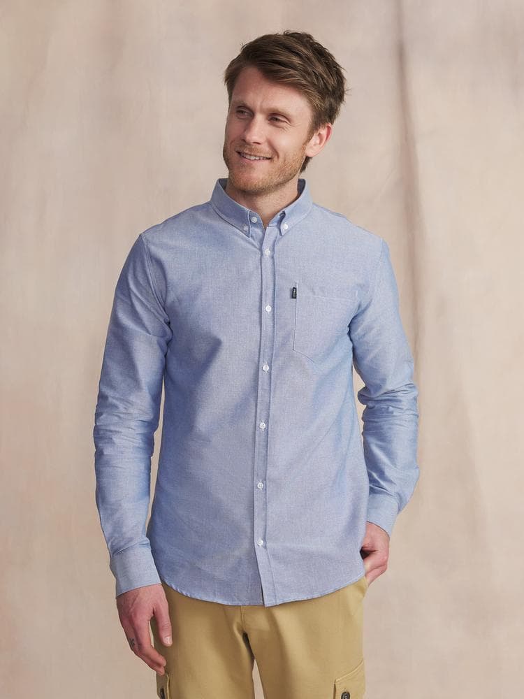 Chemise manches longues Bradyche - Couleur bleu - Pour Homme - TBS - Taille S