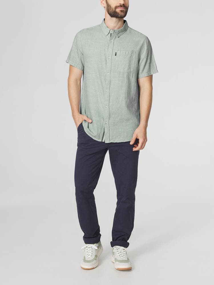 Chemise manches courtes Calelcha - Couleur vert - Pour Homme - TBS - Taille S