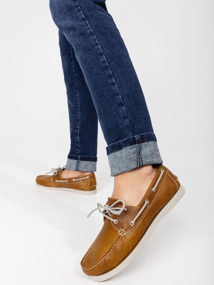 Chaussures bateau Phenis pour Homme - Couleur jaune/orange - TBS - Pointure 45