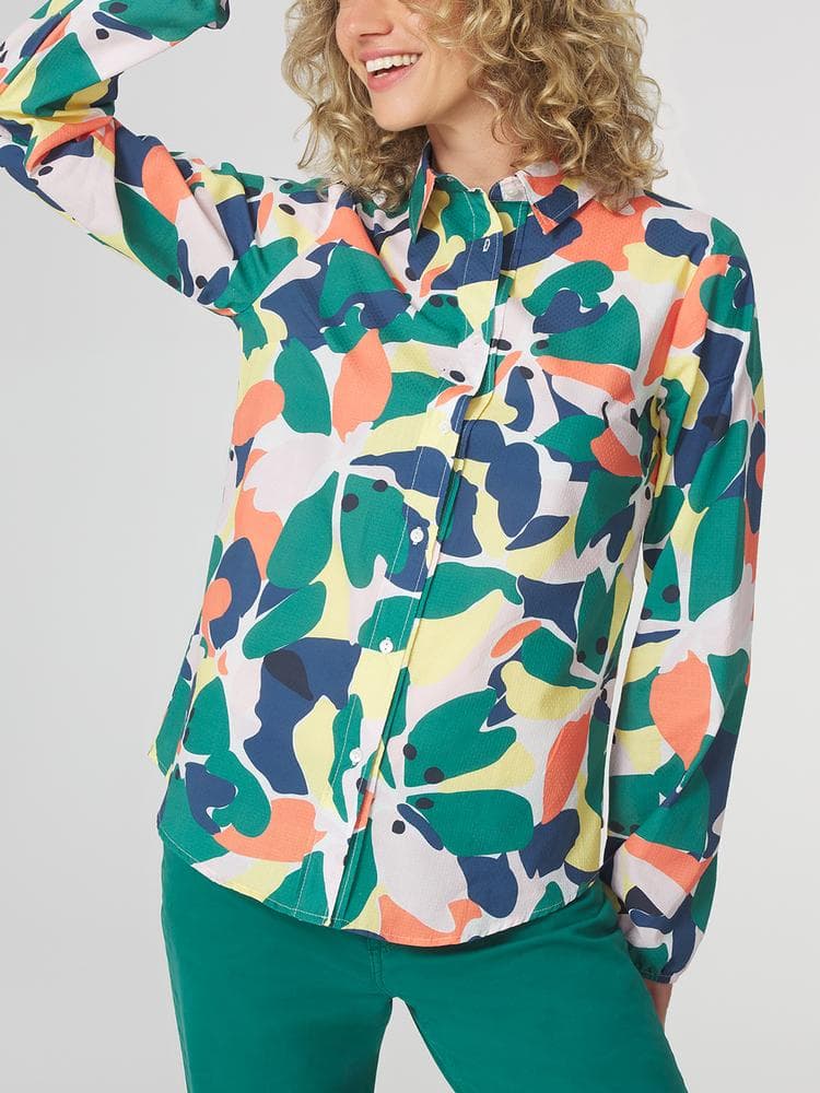 Chemise manches longues Aglaeche - Couleur vert - Pour Femme - TBS - Taille 42