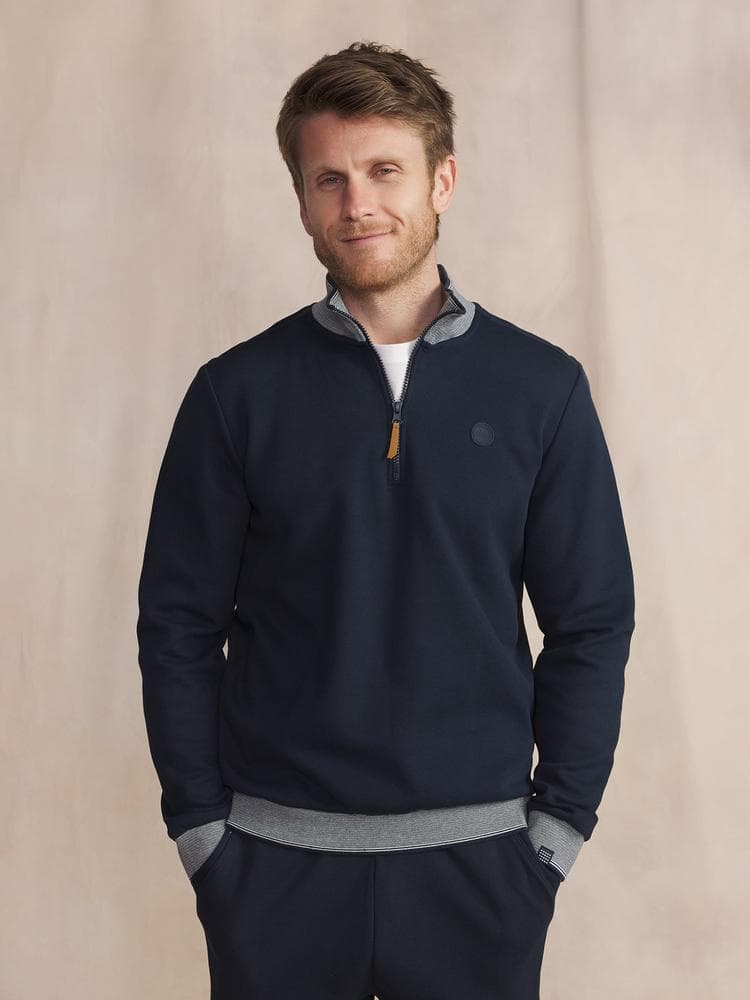 Pull col camionneur Loanncam - Couleur bleu marine - Pour Homme - TBS - Taille XXL