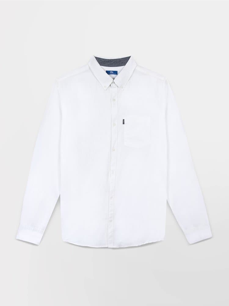 Chemise manches longues Lynerche - Couleur blanc/ecru - Pour Homme - TBS - Taille L