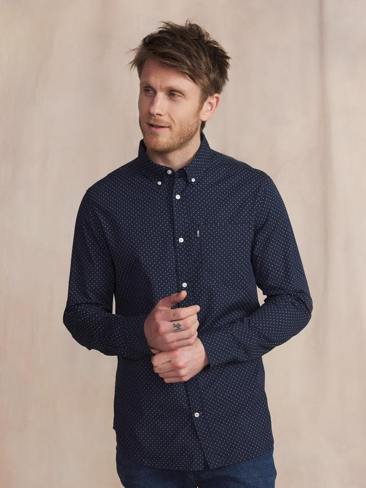 Chemise manches longues Walidche - Couleur bleu marine - Pour Homme - TBS - Taille 3XL