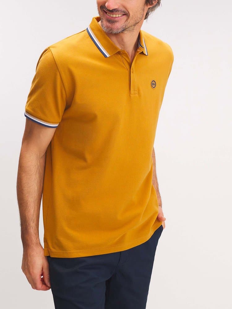 Polo manches courtes Yvanepol14179 - Couleur jaune/orange - Pour Homme - TBS - Taille 3XL