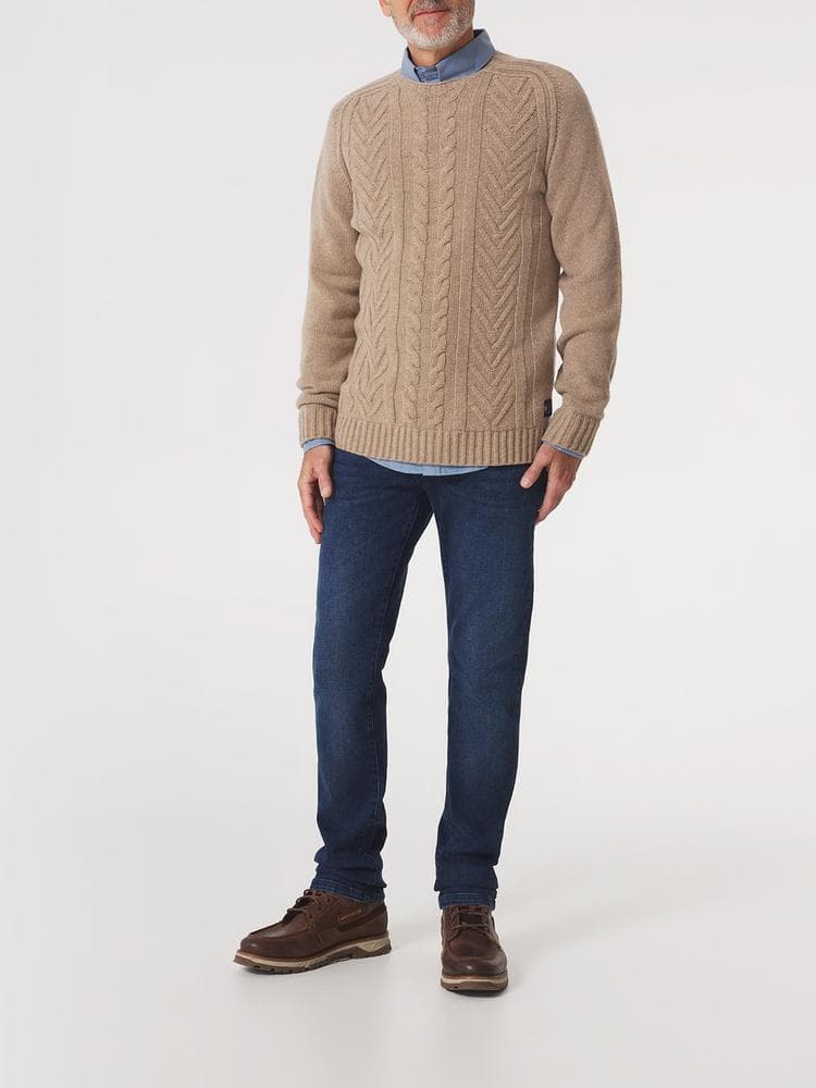 Pull fabriqué en France Jeremy - Couleur beige - Pour Homme - TBS - Taille XL