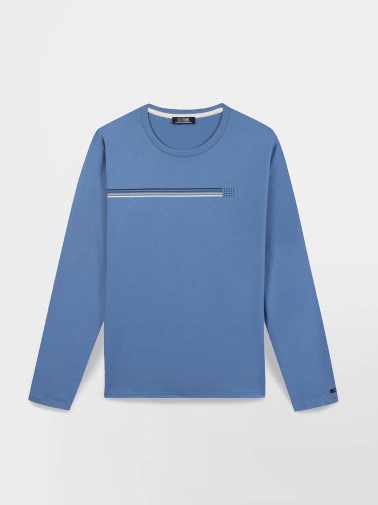 T-shirt manches longues Jonsitee - Couleur bleu - Pour Homme - TBS - Taille 4XL