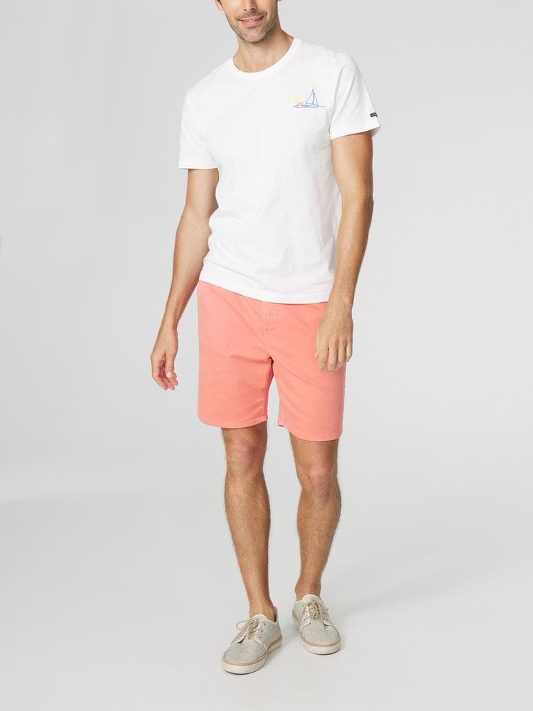 Bermuda ceinture élastiquée Foxeeber - Couleur rose/rouge - Pour Homme - TBS - Taille 38