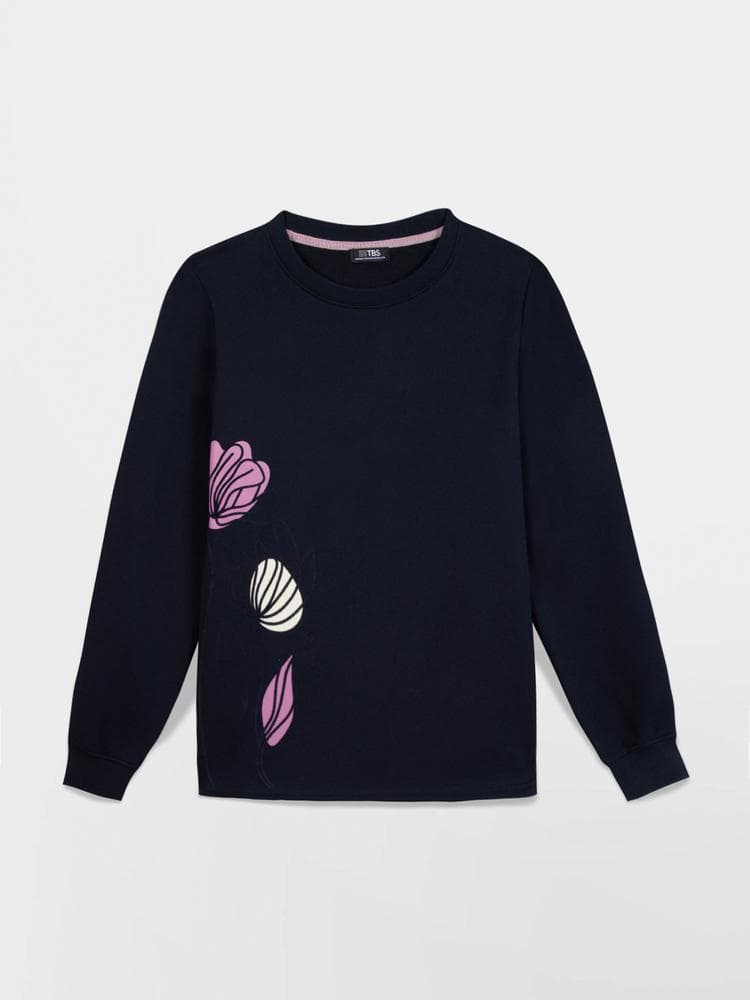 Sweat Hildaron - Couleur bleu marine - Pour Femme - TBS - Taille L