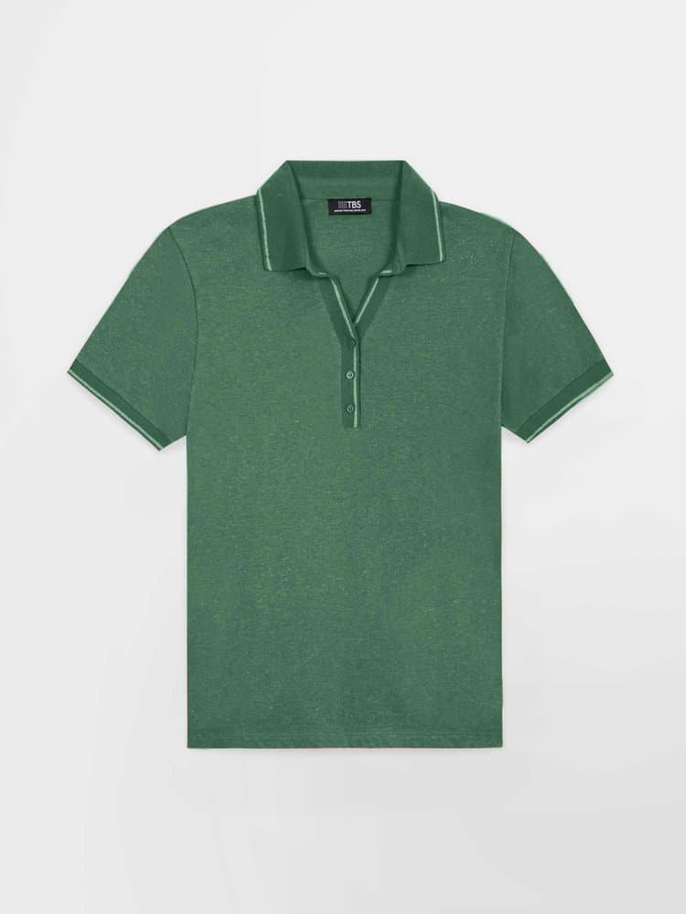 Polo manches courtes Adinapol - Couleur vert - Pour Femme - TBS - Taille 48