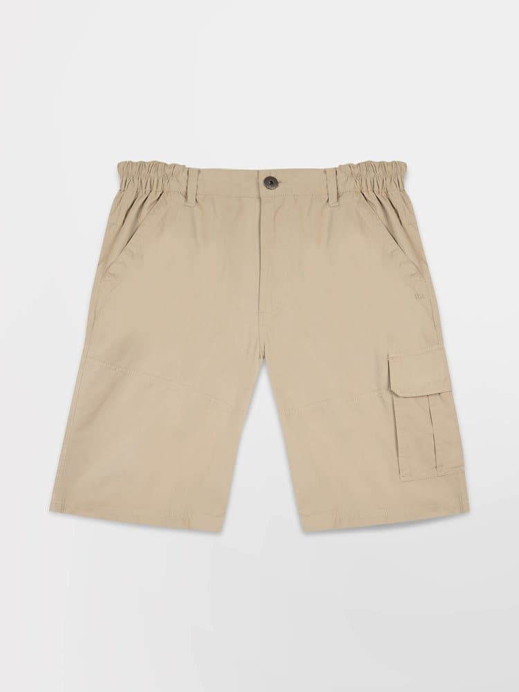 Bermuda ceinture semi-élastiquée avec passants Fuppaber - Couleur beige - Pour Homme - TBS - Taille 40