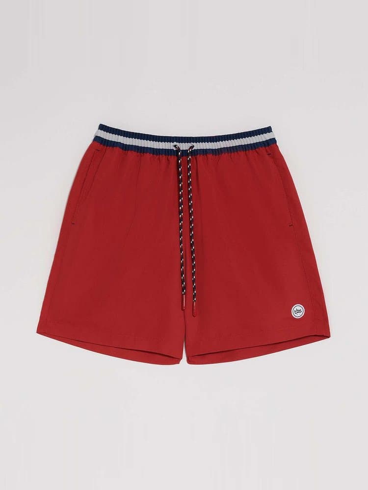 Short de bain made in France Mathieu - Couleur rose/rouge - Pour Homme - TBS - Taille 44