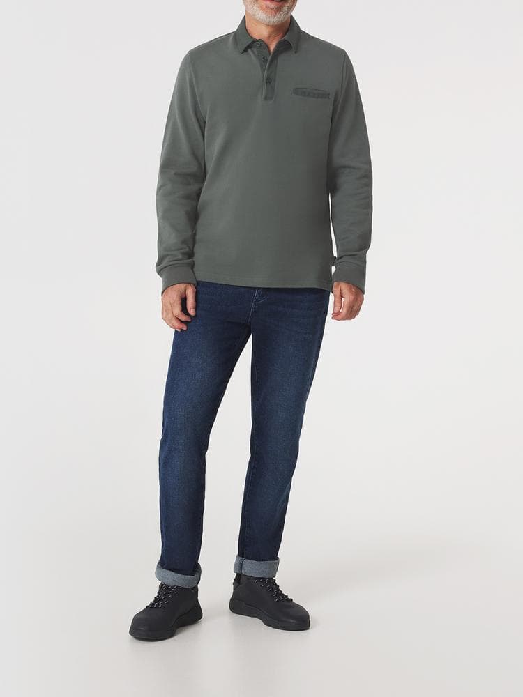 Polo manches longues Cavezpol - Couleur vert - Pour Homme - TBS - Taille L