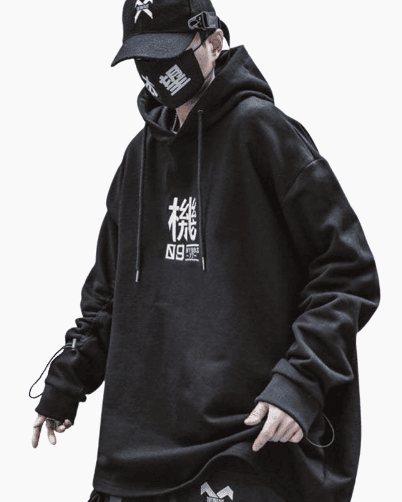 Techwear Schwarz Tactical Hoodie