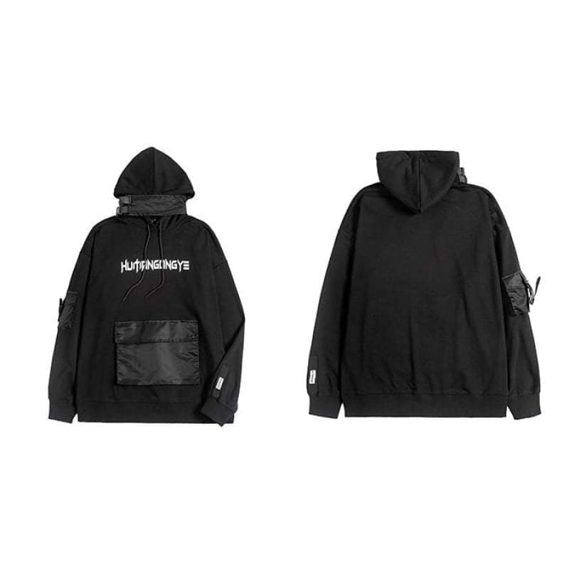 Techwear Hoodie mit Fronttasche