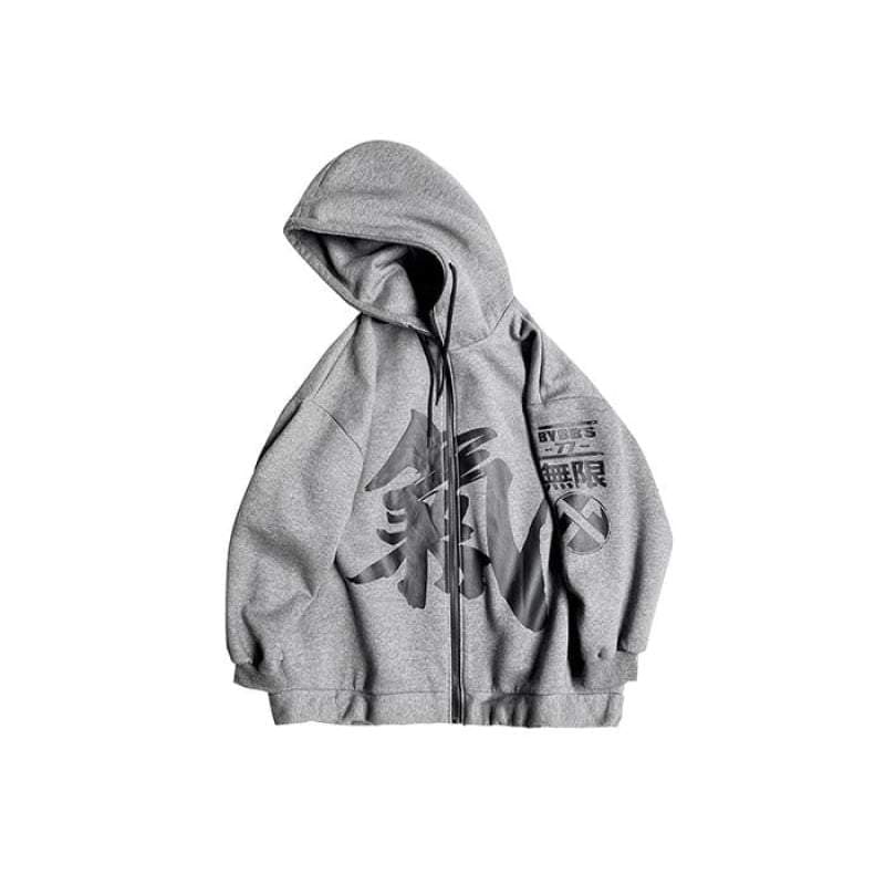Techwear Japanischer Zip-up Hoodie