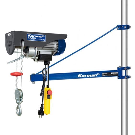 Palan Electrique 1000w 250/500kg + Support 600kg - 750mm
