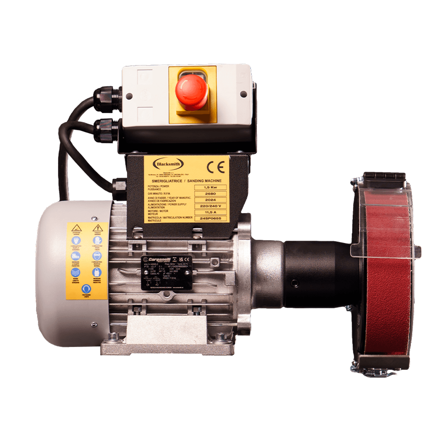 Ponceuse XP50 Blacksmith Bande ronde 1.5KW Droite