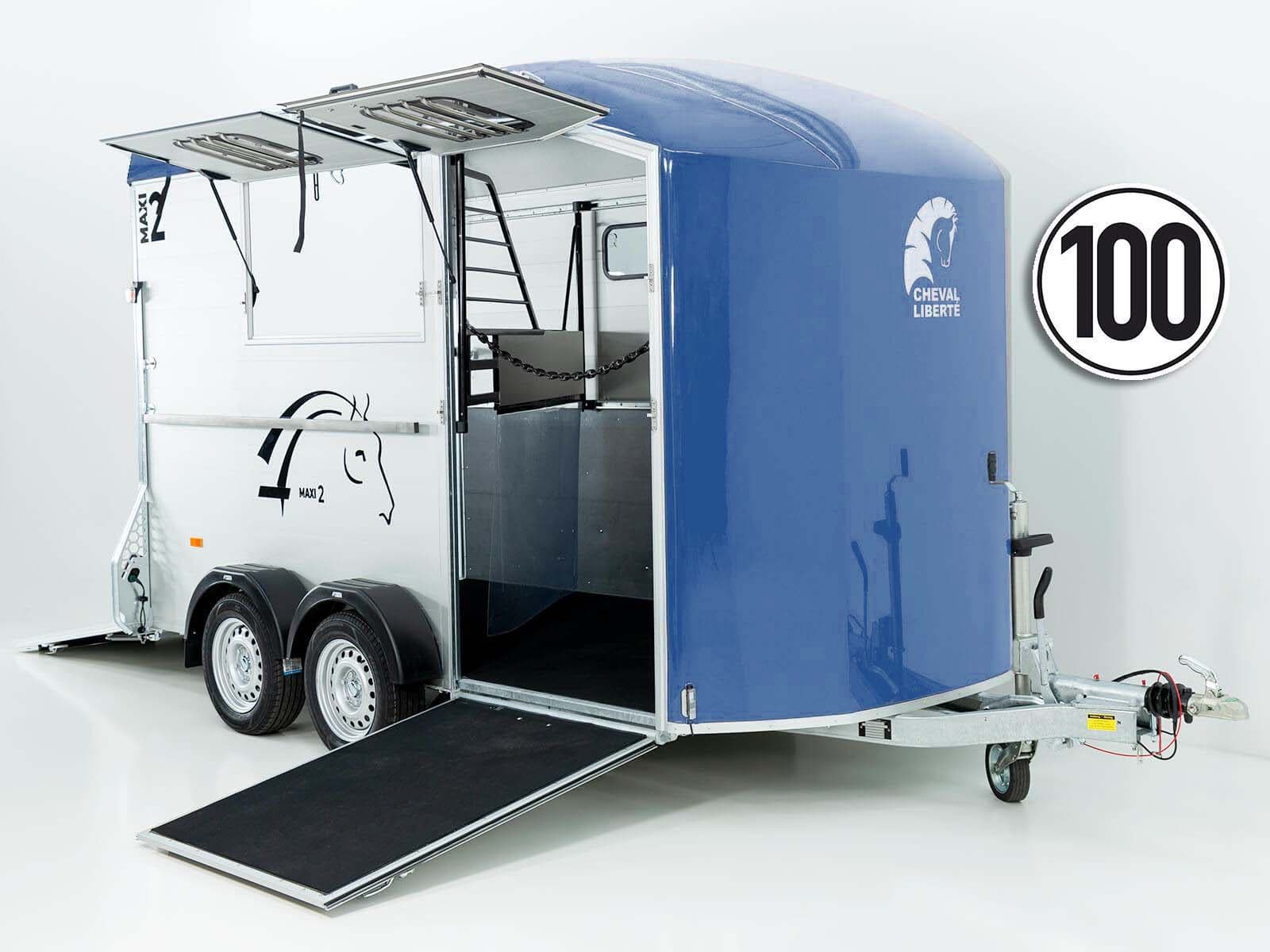 Cheval Liberte Pferdeanhänger MAXI 2 | blau-Neu