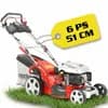 HECHT 553 SW Rasenmäher Benzin | mit Antrieb | 51 cm Schnittbreite | 5in1 | 6PS | 60L Grasfangkorb