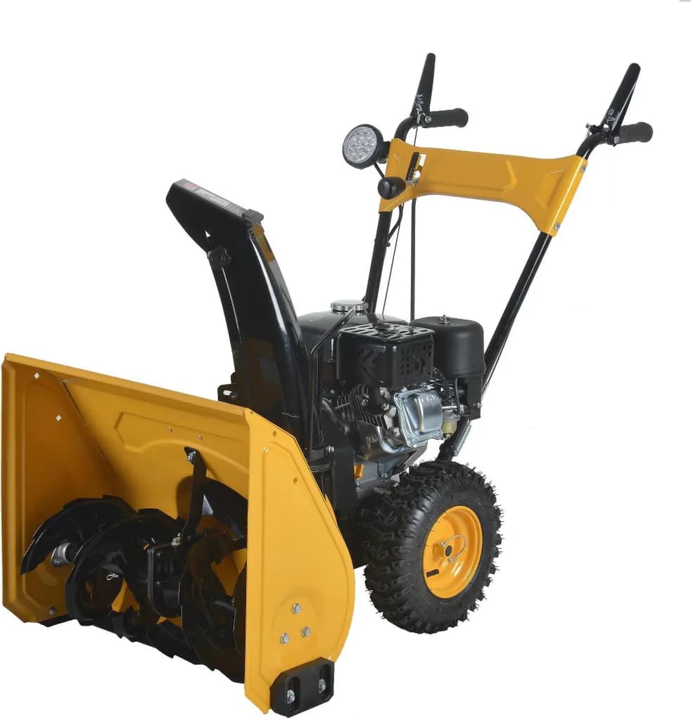 Varan Motors - KCM24LED BENZIN SCHNEEFRÄSE SCHNEERÄUMER Loncin 196CC Motor mit elektrischem Anlasser und LED-Beleuchtung
