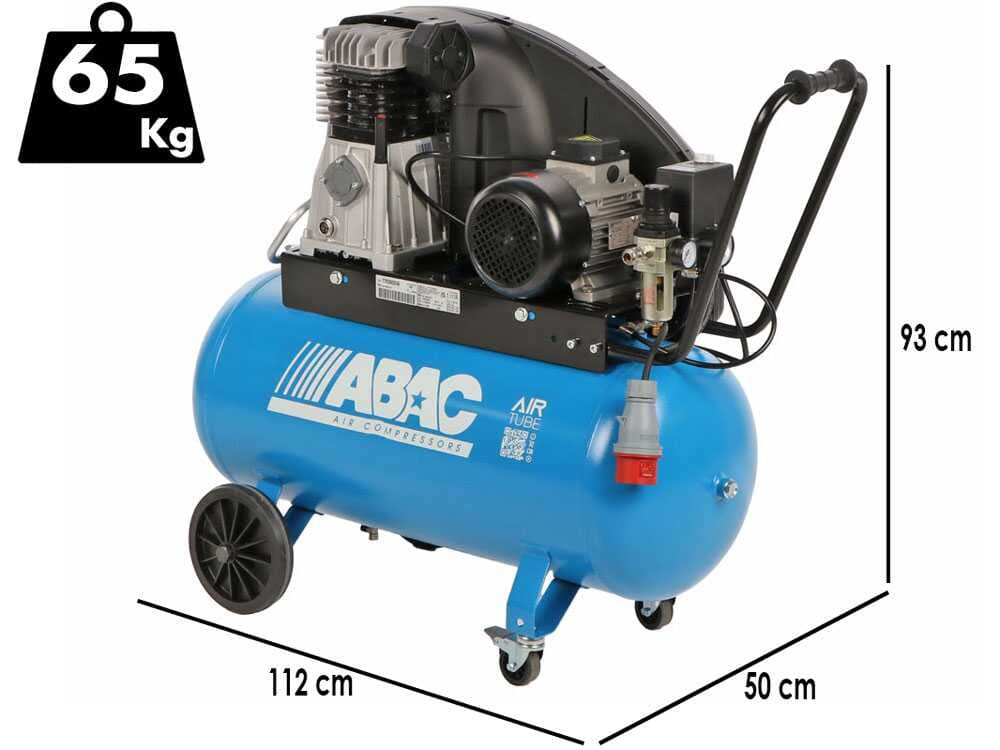 ABAC EXP A39B 90 CT3 – Drehstrom-Elektro-Riemenkompressor – 3-PS-Motor – 90 l