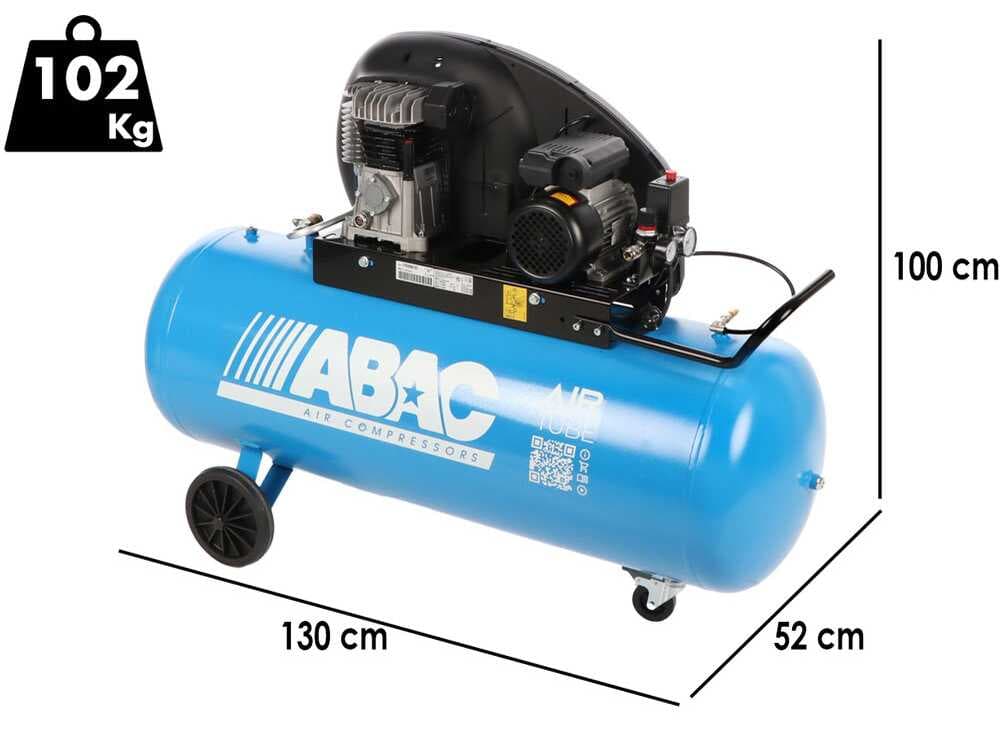 ABAC EXT A29B 200 CM3 - Einphasiger elektrischer Luftkompressor mit Riemenantrieb - Motor 3 PS - 200 Liter