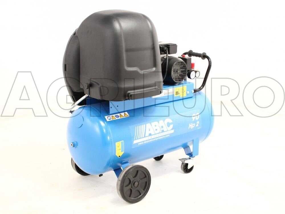ABAC SILENT A29B 90 CM2 - Schallgedämpfter einphasiger riemengetriebener elektrischer Luftkompressor - 2 PS Motor - 90 l