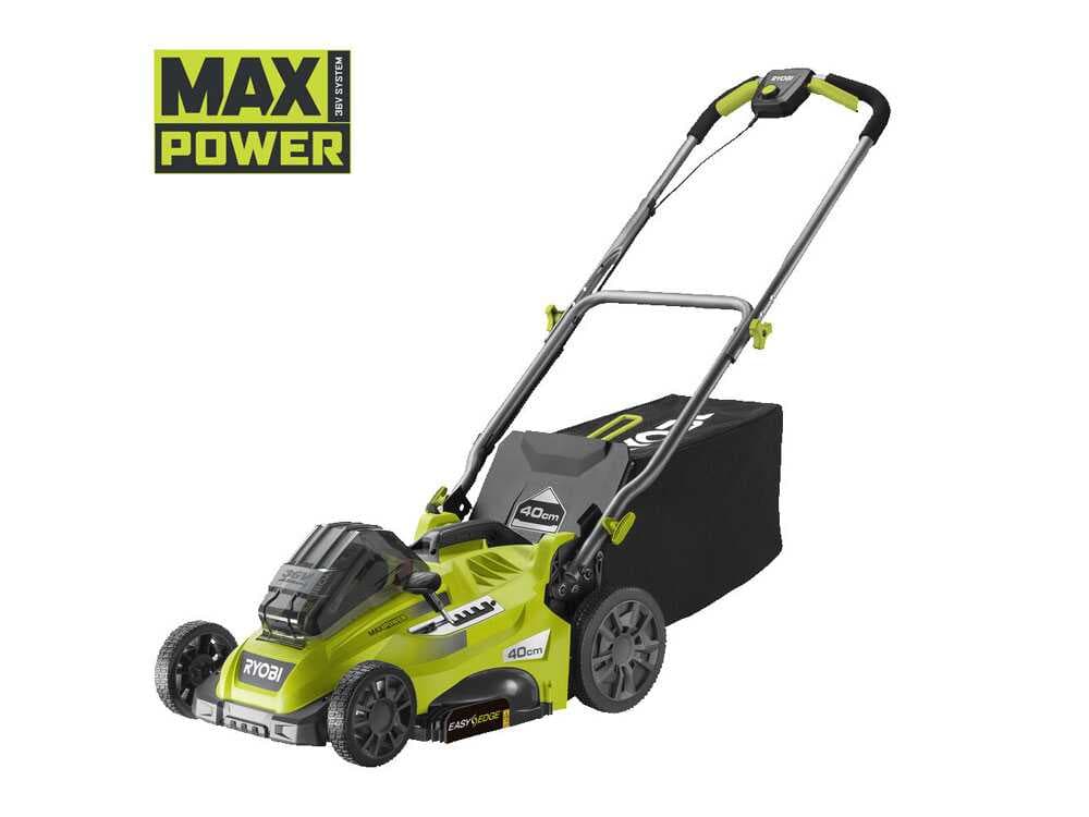 Akku-Rasenmäher RYOBI RLM36X41H50G - MAX POWER 36V - 5Ah - 45 l Grasfangkorb - 40 cm Schnittbreite