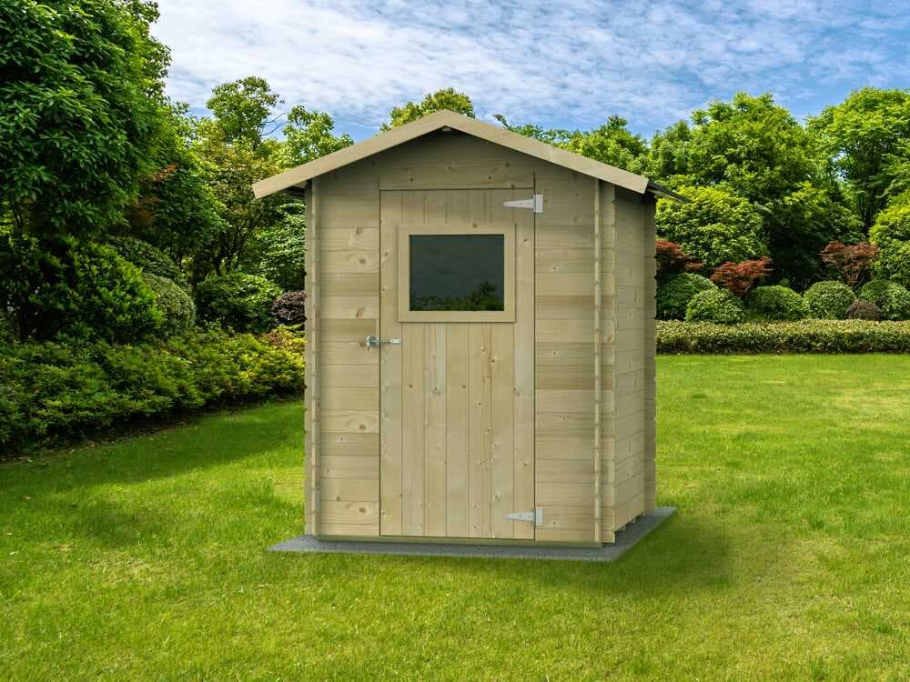 Alce Flavia 146x130 – Gartenhaus aus Holz – Mit Frontfenster – 146x130x194 cm