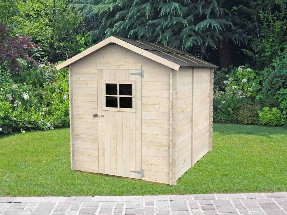 Alce Gaeta 178x218 – Gerätehaus aus Holz – Mit Frontfenster – Gaeta 178x218x205 cm