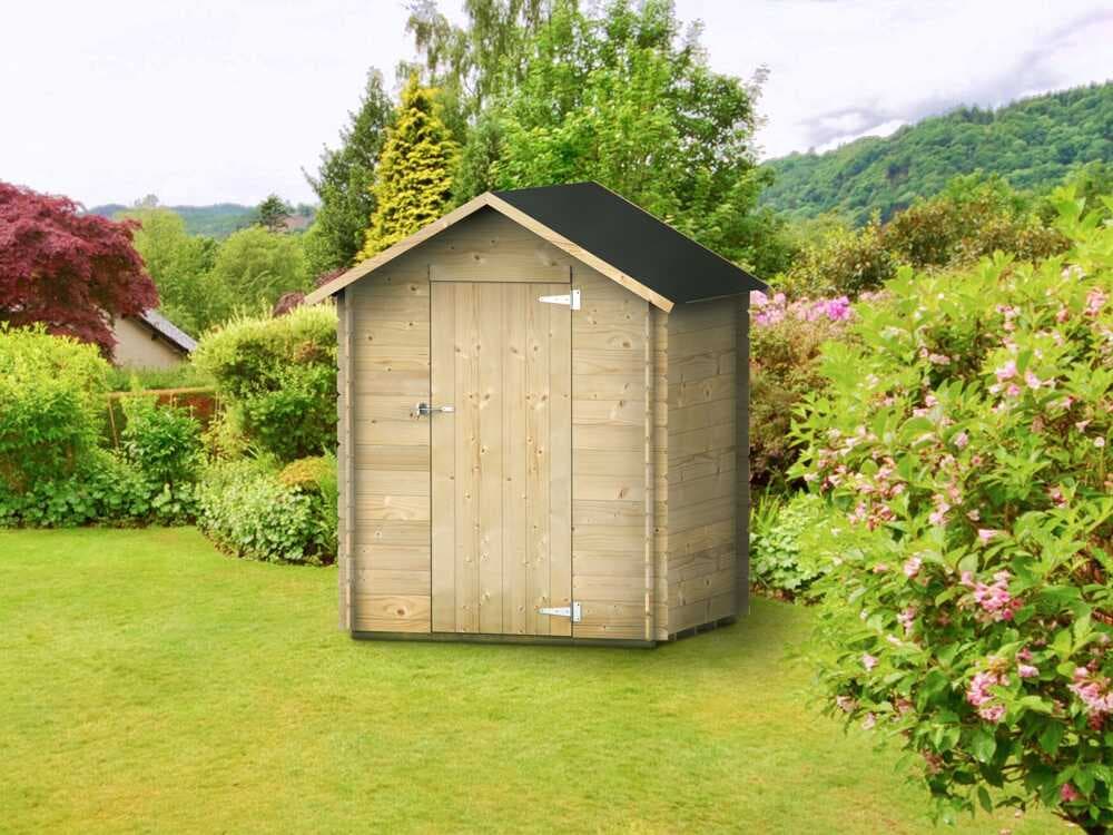 Alce Marcella 146x130 – Gerätehaus aus Holz – Mit Satteldach – 146x130x185 cm