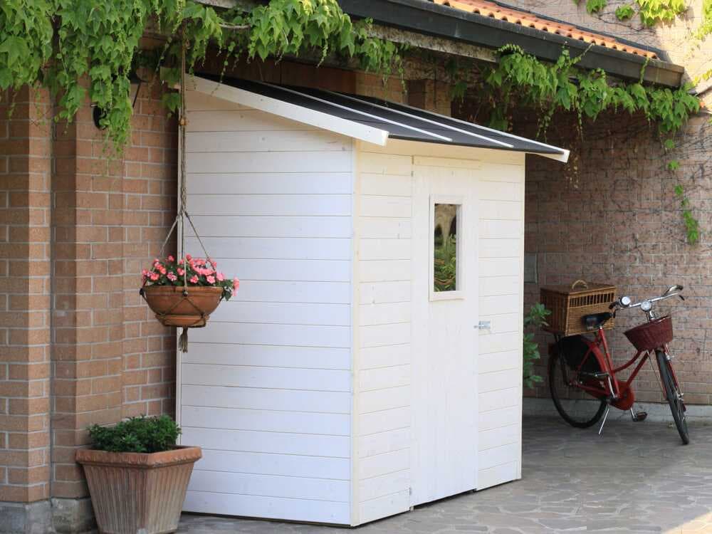 Alce Vaniglia 207x102 - Holz-Gerätehaus - mit Frontfenster