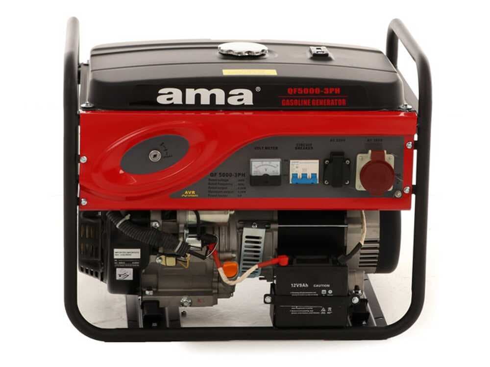 AMA QF5000 3PH – Stromgenerator mit elektrischem Anlasser und AVR 5,5 kW - 400V– Dauerleistung 5 kW dreiphasig
