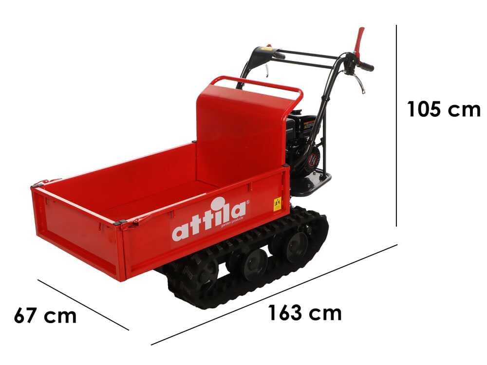Attila ATT 300 C - Motorschubkarre mit Raupen und ausziehbaren Seitenwänden - Tragfähigkeit 300 Kg