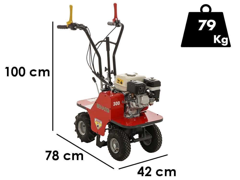 Benassi L390 4RM – Benzinbetriebener Rasensodenschneider mit 4x4-Antrieb – Honda GX200 – 6,5 PS