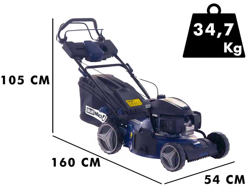 Benzin- Rasenmäher mit Radantrieb BullMach ACHILLE - 51 H - 4 in 1 - Motor Honda GCVx200