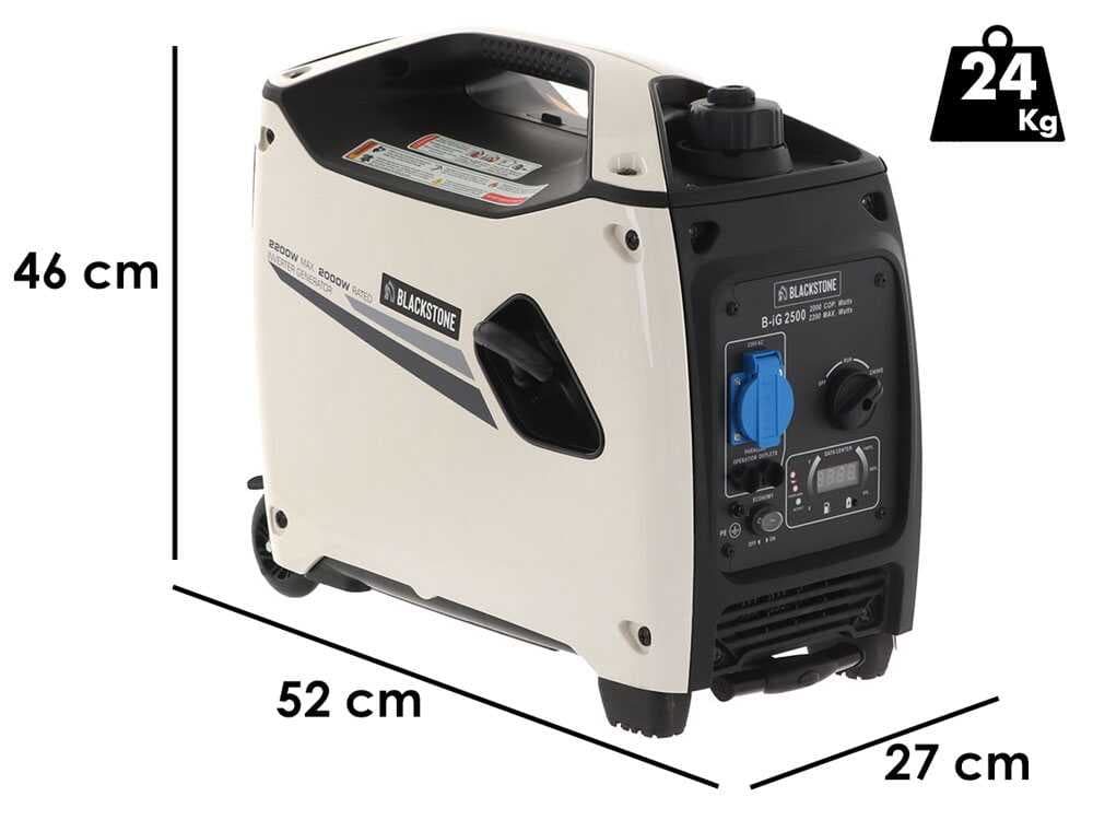 Blackstone B-iG 2500 - Benzin Inverter-Stromerzeuger mit Trolley 2.2 kW - Dauerleistung 2 kW - 230V