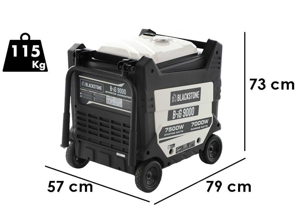 BlackStone B-iG 9000 - Inverter Stromerzeuger 7.5 kW - 230V - leise - mit Rädern
