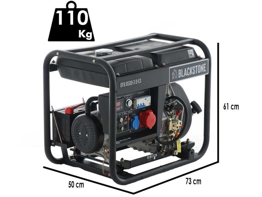 Blackstone OFB 8500-3 D-ES FP - Diesel-Stromerzeuger mit AVR-Regelung 6.4 kW - Dauerleistung 5.6 kW Full-Power