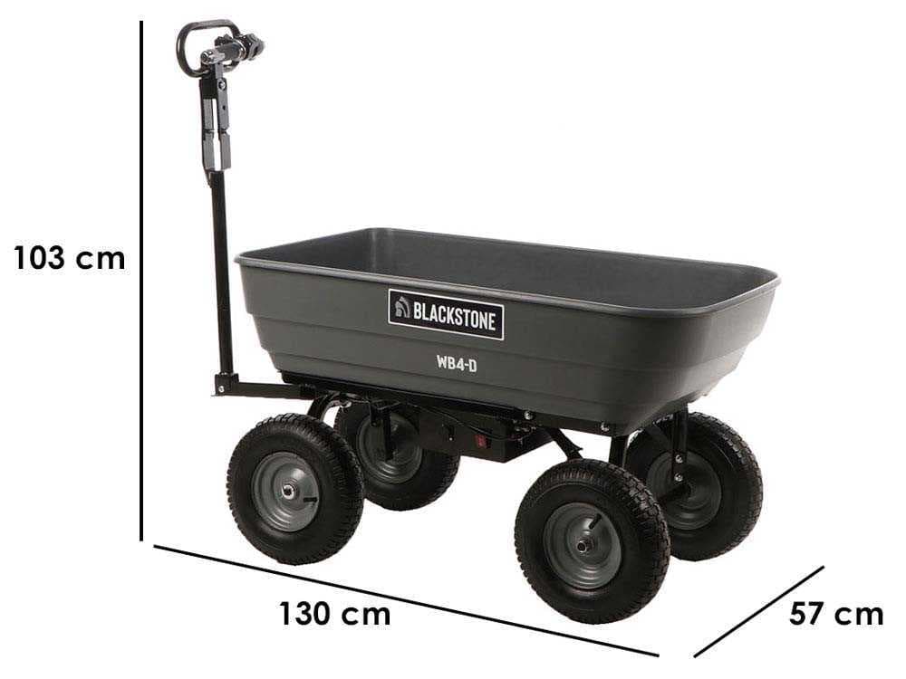 BlackStone WB4-D - Akku-Schubkarre - mit Rädern - 24V/12Ah Akku